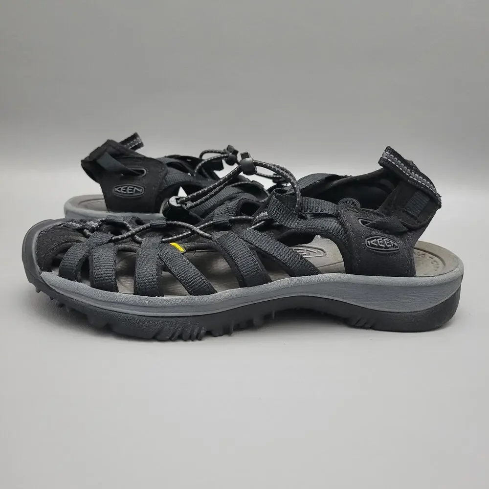 Keen Womens Whisper Sandals Black Size 8.5 Excellent